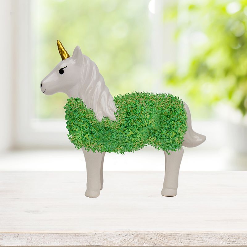 Unicorn Chia Pet Planter – Magisk enhjørning i terrakotta