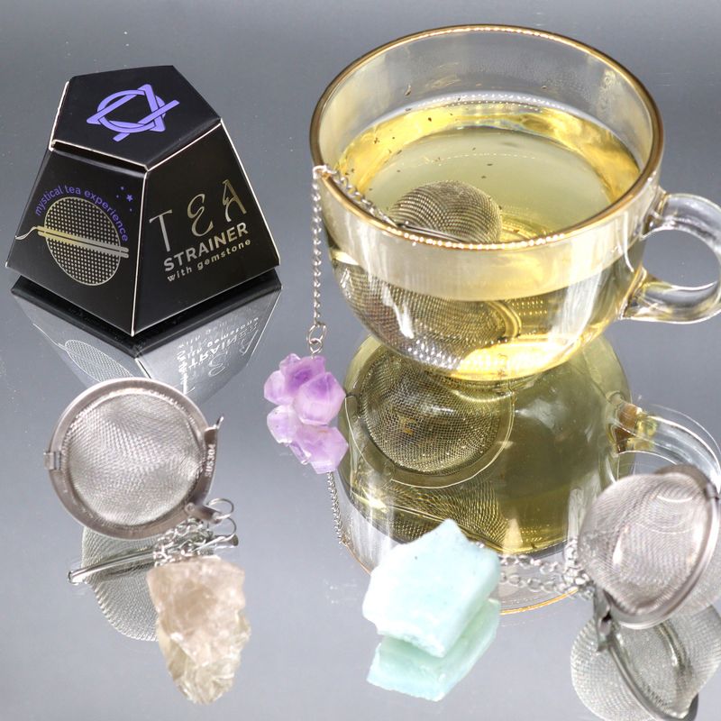 Amethyst Cluster Tea Strainer
