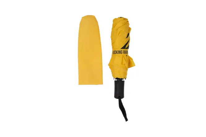 Hovedbilde Sammenleggbar paraply «Fucking Rain» – gul