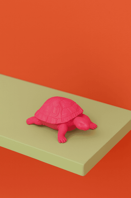 Hovedbilde Turtle Box - Neon Pink Polyresin