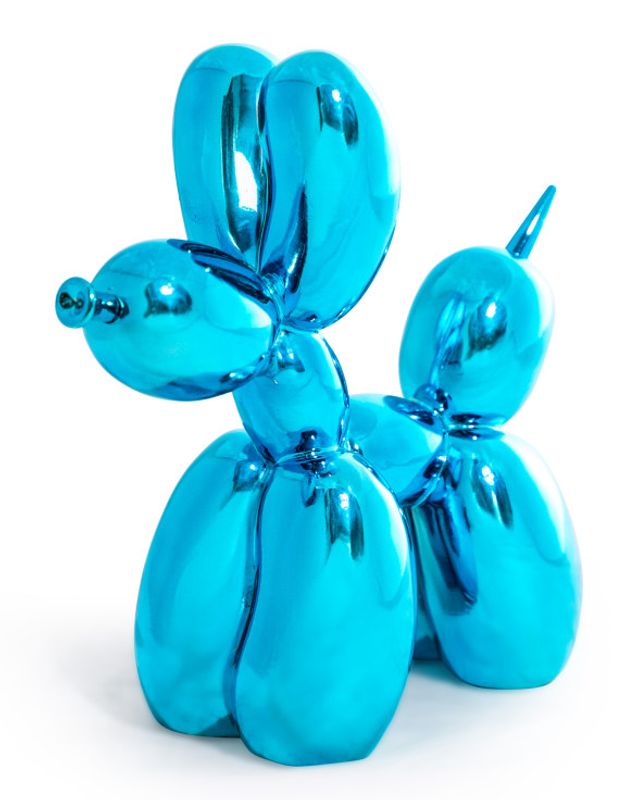 Electro Blue Balloon Dog Figure 