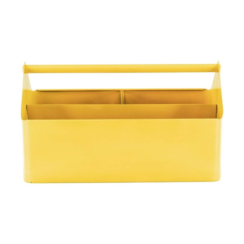 Yellow Metal Storage Box 30x17x17cm