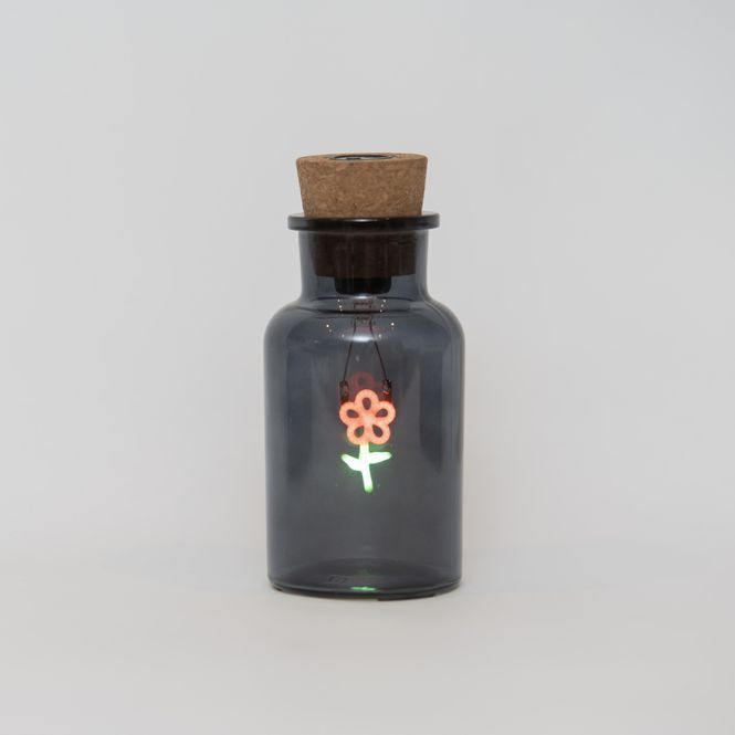 Hovedbilde Flower Neon Light in a Glass Bottle