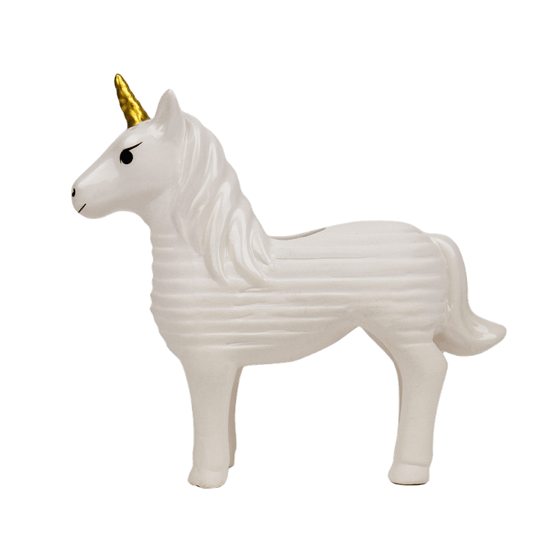 Unicorn Chia Pet Planter – Magisk enhjørning i terrakotta